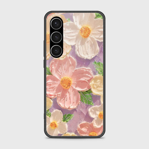 Samsung Galaxy S23 Plus 5G Cover - Floral Series - Design 11 - White & Green - HQ Ultra Shine Premium Infinity Glass Soft Silicon Borders Case