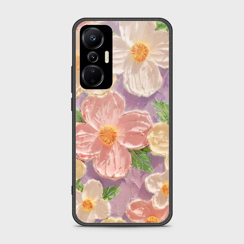 Infinix Hot 20S Cover - Floral Series - Design 11 - White & Green - HQ Ultra Shine Premium Infinity Glass Soft Silicon Borders Case