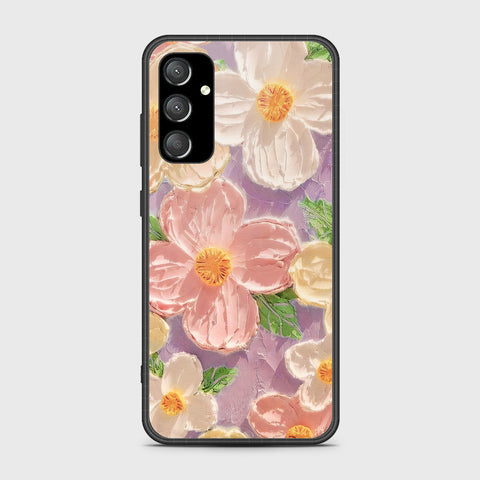 Samsung Galaxy A34 5G Cover - Floral Series - Design 11 - White & Green - HQ Ultra Shine Premium Infinity Glass Soft Silicon Borders Case