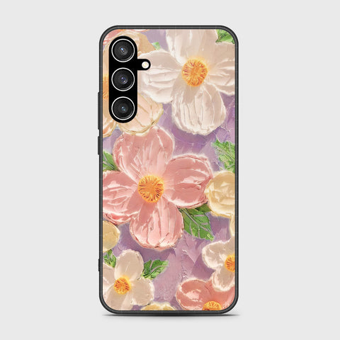 Samsung Galaxy S23 FE Cover - Floral Series - Design 11 - White & Green - HQ Ultra Shine Premium Infinity Glass Soft Silicon Borders Case