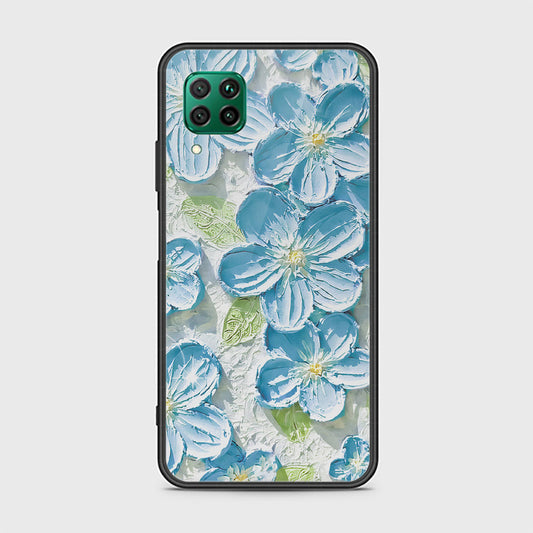 Huawei Nova 7i Cover - Floral Series - Design 12 - Grey & Green - HQ Ultra Shine Premium Infinity Glass Soft Silicon Borders Case