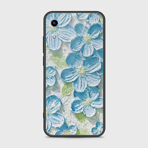 Huawei Honor 8A Cover - Floral Series - Design 12 - Grey & Green - HQ Ultra Shine Premium Infinity Glass Soft Silicon Borders Case