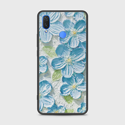 Huawei Honor 8C Cover - Floral Series - Design 12 - Grey & Green - HQ Ultra Shine Premium Infinity Glass Soft Silicon Borders Case