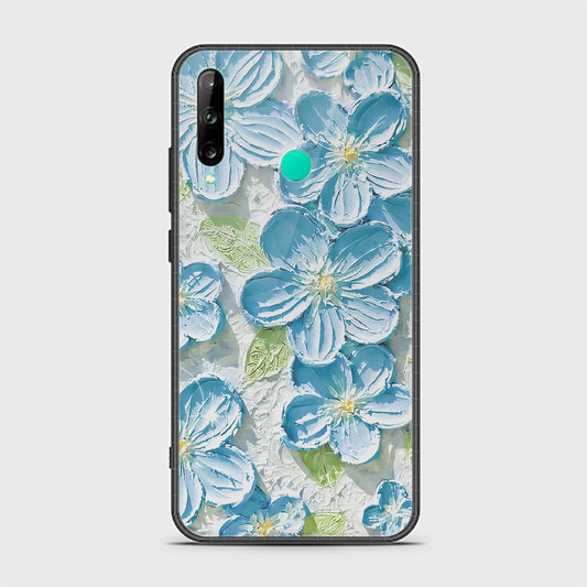 Huawei P40 Lite E Cover - Floral Series - Design 12 - Grey & Green - HQ Ultra Shine Premium Infinity Glass Soft Silicon Borders Case