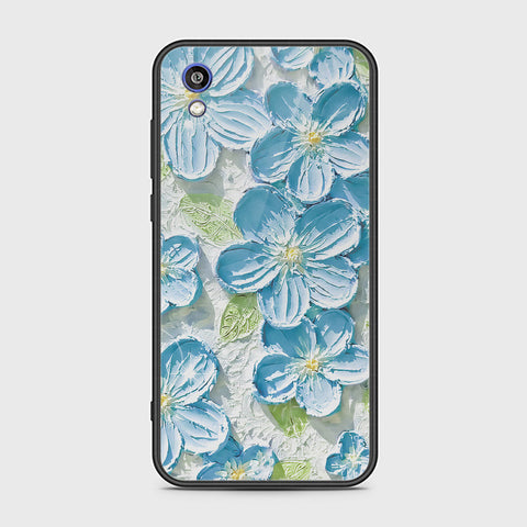 Huawei Honor 8S Cover - Floral Series - Design 12 - Grey & Green - HQ Ultra Shine Premium Infinity Glass Soft Silicon Borders Case