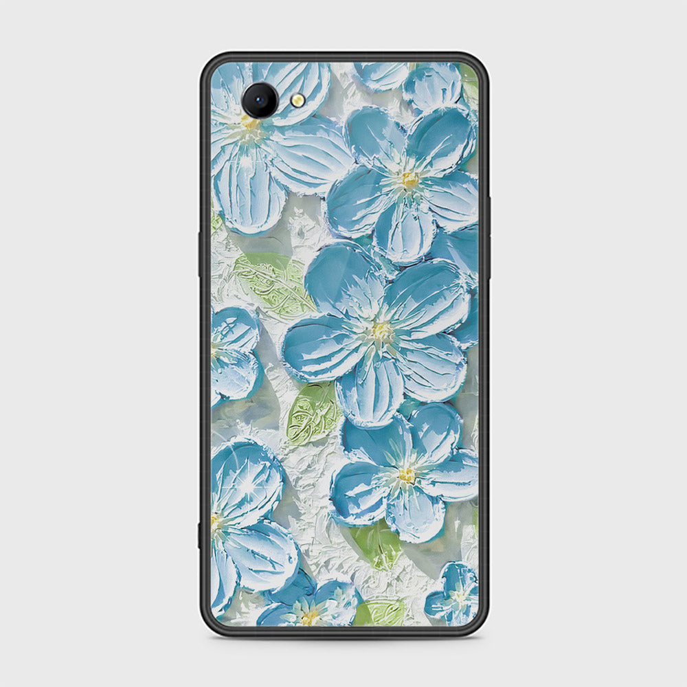 Oppo A3 Cover - Floral Series - Design 12 - Grey & Green - HQ Ultra Shine Premium Infinity Glass Soft Silicon Borders Case