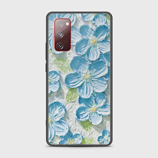 Samsung Galaxy S20 FE Cover - Floral Series - Design 12 - Grey & Green - HQ Ultra Shine Premium Infinity Glass Soft Silicon Borders Case