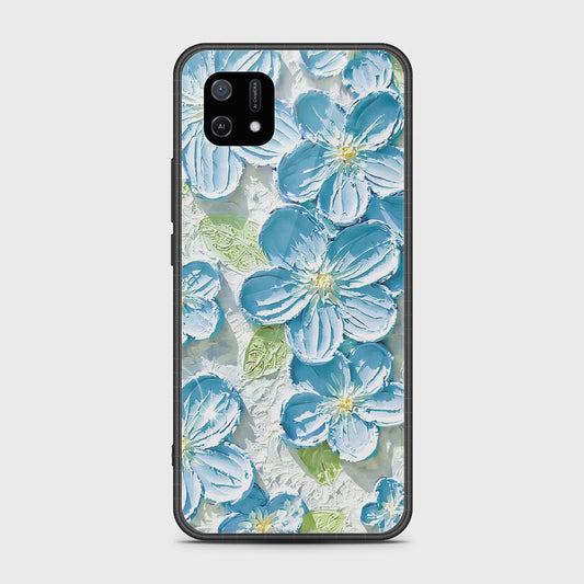 Oppo A16K Cover - Floral Series - Design 12 - Grey & Green - HQ Ultra Shine Premium Infinity Glass Soft Silicon Borders Case