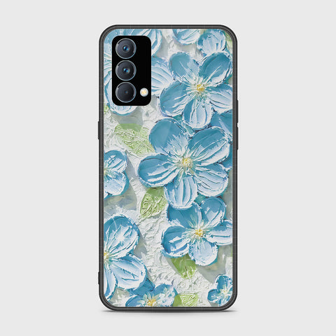 Realme GT Master Cover - Floral Series - Design 12 - Grey & Green - HQ Ultra Shine Premium Infinity Glass Soft Silicon Borders Case