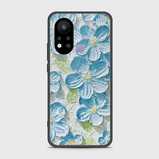 Infinix Hot 11s Cover - Floral Series - Design 12 - Grey & Green - HQ Ultra Shine Premium Infinity Glass Soft Silicon Borders Case