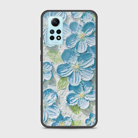 Xiaomi Redmi Note 12 Pro 4G Cover - Floral Series - Design 12 - Grey & Green - HQ Ultra Shine Premium Infinity Glass Soft Silicon Borders Case