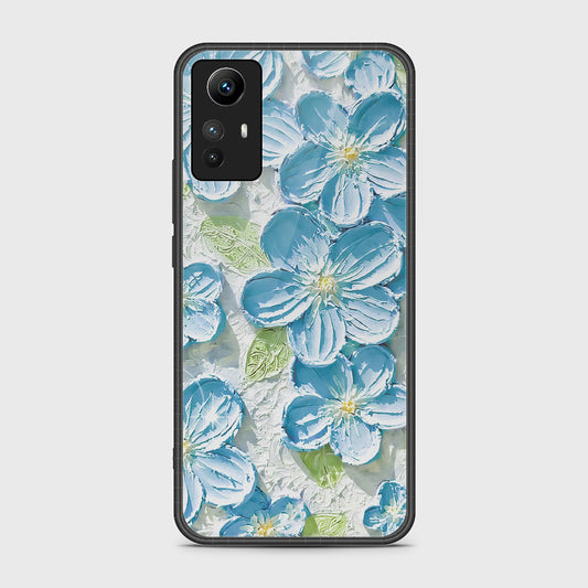 Xiaomi Redmi Note 12S Cover - Floral Series - Design 12 - Grey & Green - HQ Ultra Shine Premium Infinity Glass Soft Silicon Borders Case