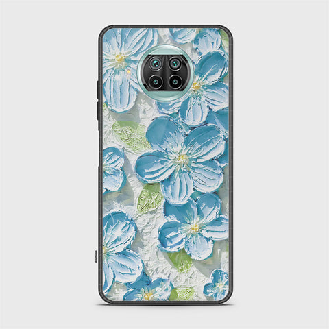 Xiaomi Mi 10T Lite Cover - Floral Series - Design 12 - Grey & Green - HQ Ultra Shine Premium Infinity Glass Soft Silicon Borders Case