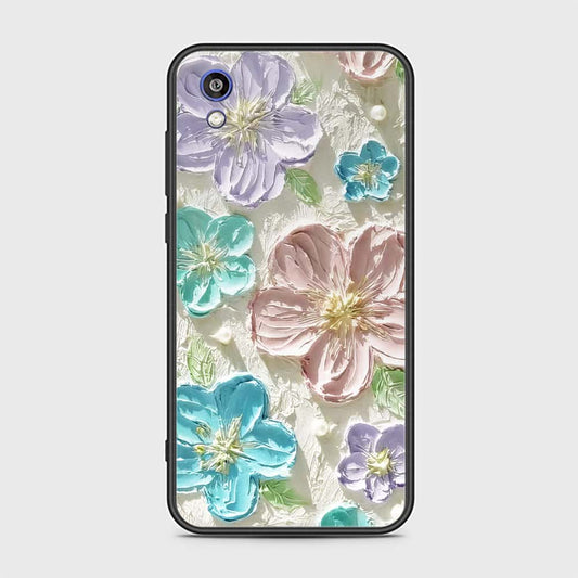 Huawei Honor 8S Cover - Floral Series - Design 14 - Blue & Purple - HQ Ultra Shine Premium Infinity Glass Soft Silicon Borders Case