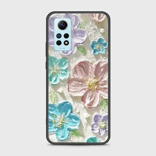 Xiaomi Redmi Note 12 Pro 4G Cover - Floral Series - Design 14 - Blue & Purple - HQ Ultra Shine Premium Infinity Glass Soft Silicon Borders Case