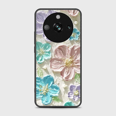 Realme 11 Pro Cover - Floral Series - Design 14 - Blue & Purple - HQ Ultra Shine Premium Infinity Glass Soft Silicon Borders Case