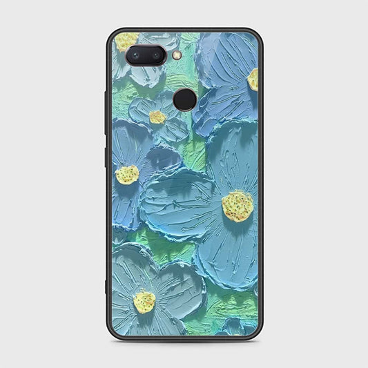 Xiaomi Mi 8 Lite Cover - Floral Series - Design 1 - Purple & Aqua - HQ Ultra Shine Premium Infinity Glass Soft Silicon Borders Case