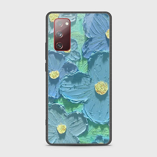 Samsung Galaxy S20 FE Cover - Floral Series - Design 1 - Purple & Aqua - HQ Ultra Shine Premium Infinity Glass Soft Silicon Borders Case