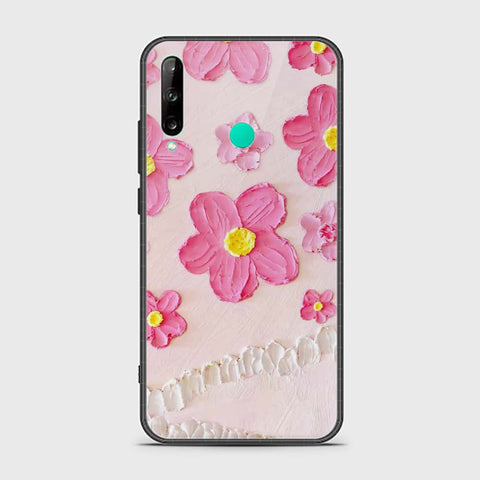 Huawei P40 Lite E Cover - Floral Series - Design 2 - Pink - HQ Ultra Shine Premium Infinity Glass Soft Silicon Borders Case