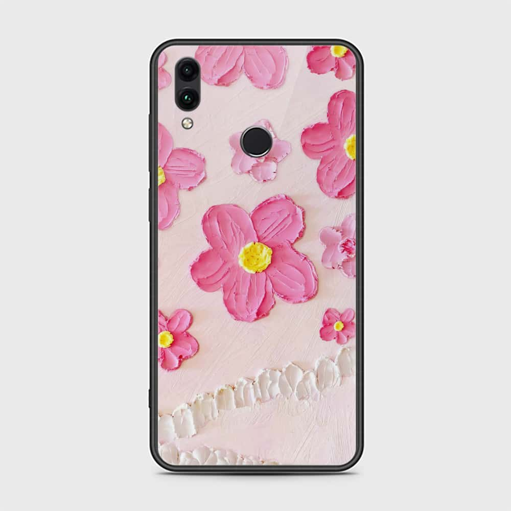 Huawei Honor 10 Lite Cover - Floral Series - Design 2 - Pink - HQ Ultra Shine Premium Infinity Glass Soft Silicon Borders Case