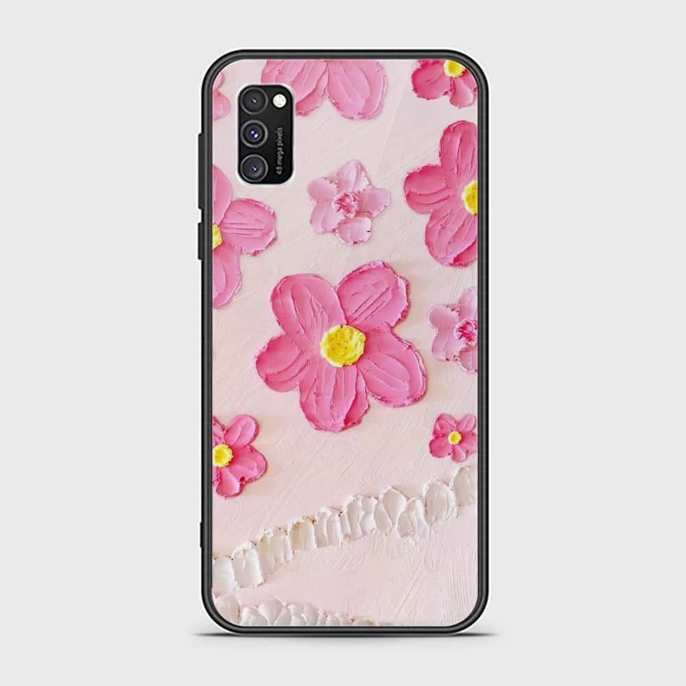 Samsung Galaxy A02s Cover - Floral Series - Design 2 - Pink - HQ Ultra Shine Premium Infinity Glass Soft Silicon Borders Case