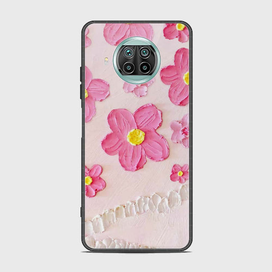 Xiaomi Mi 10 Lite 5G Cover - Floral Series - Design 2 - Pink - HQ Ultra Shine Premium Infinity Glass Soft Silicon Borders Case