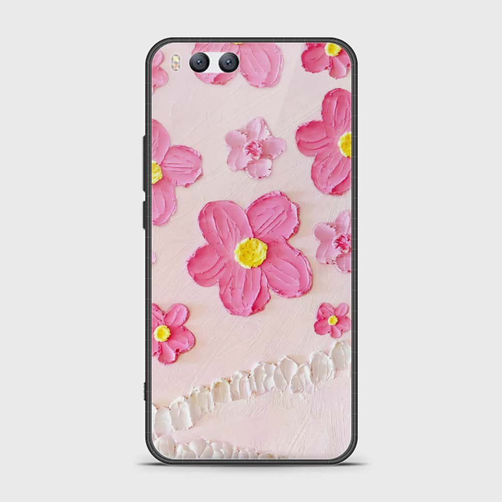 Xiaomi Mi 6 Cover - Floral Series - Design 2 - Pink - HQ Ultra Shine Premium Infinity Glass Soft Silicon Borders Case