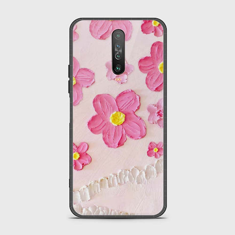 Xiaomi Poco X2 Cover - Floral Series - Design 2 - Pink - HQ Ultra Shine Premium Infinity Glass Soft Silicon Borders Case