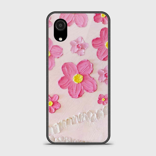 Samsung Galaxy A03 Core Cover - Floral Series - Design 2 - Pink - HQ Ultra Shine Premium Infinity Glass Soft Silicon Borders Case