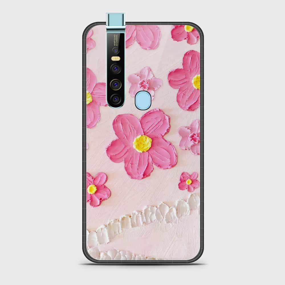 Tecno Camon 15 Premier Cover - Floral Series - Design 2 - Pink - HQ Ultra Shine Premium Infinity Glass Soft Silicon Borders Case