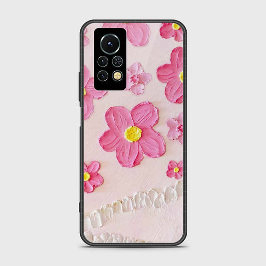 Infinix Note 11s Cover - Floral Series - Design 2 - Pink - HQ Ultra Shine Premium Infinity Glass Soft Silicon Borders Case