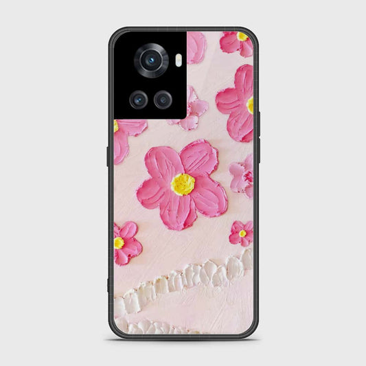 OnePlus 10 Cover - Floral Series - Design 2 - Pink - HQ Ultra Shine Premium Infinity Glass Soft Silicon Borders Case