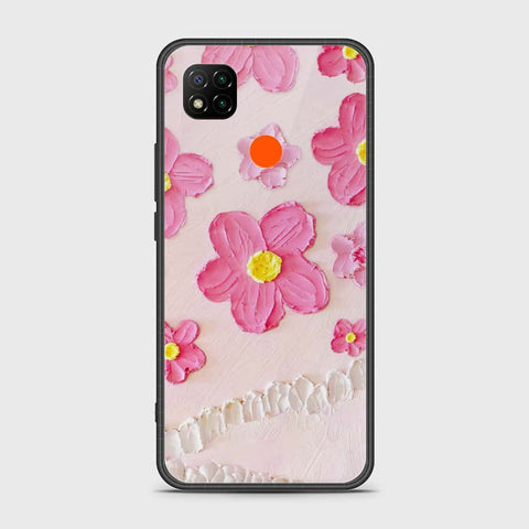 Xiaomi Redmi 10A Cover - Floral Series - Design 2 - Pink - HQ Ultra Shine Premium Infinity Glass Soft Silicon Borders Case