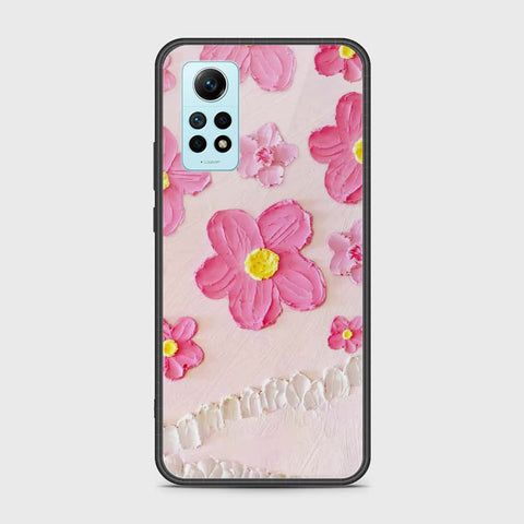 Xiaomi Redmi Note 12 Pro 4G Cover - Floral Series - Design 2 - Pink - HQ Ultra Shine Premium Infinity Glass Soft Silicon Borders Case