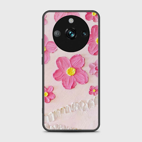 Realme 11 Pro Plus Cover - Floral Series - Design 2 - Pink - HQ Ultra Shine Premium Infinity Glass Soft Silicon Borders Case