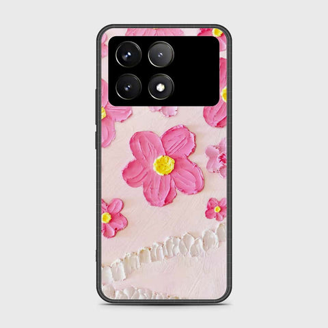 Xiaomi Poco F6 Pro Cover - Floral Series - Design 2 - Pink - HQ Ultra Shine Premium Infinity Glass Soft Silicon Borders Case