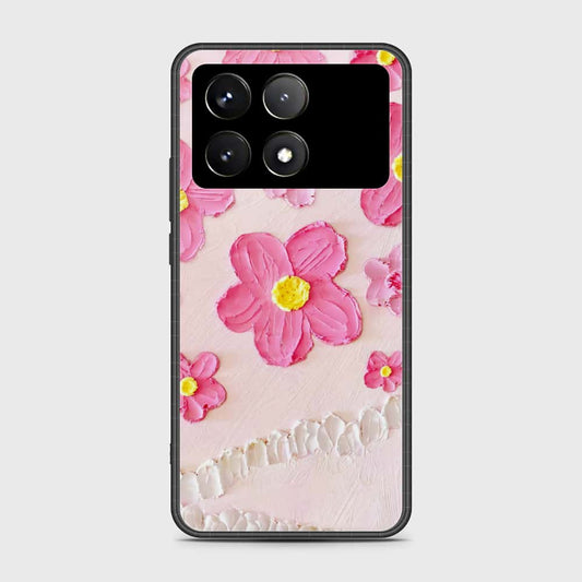 Xiaomi Redmi K70 Cover - Floral Series - Design 2 - Pink - HQ Ultra Shine Premium Infinity Glass Soft Silicon Borders Case