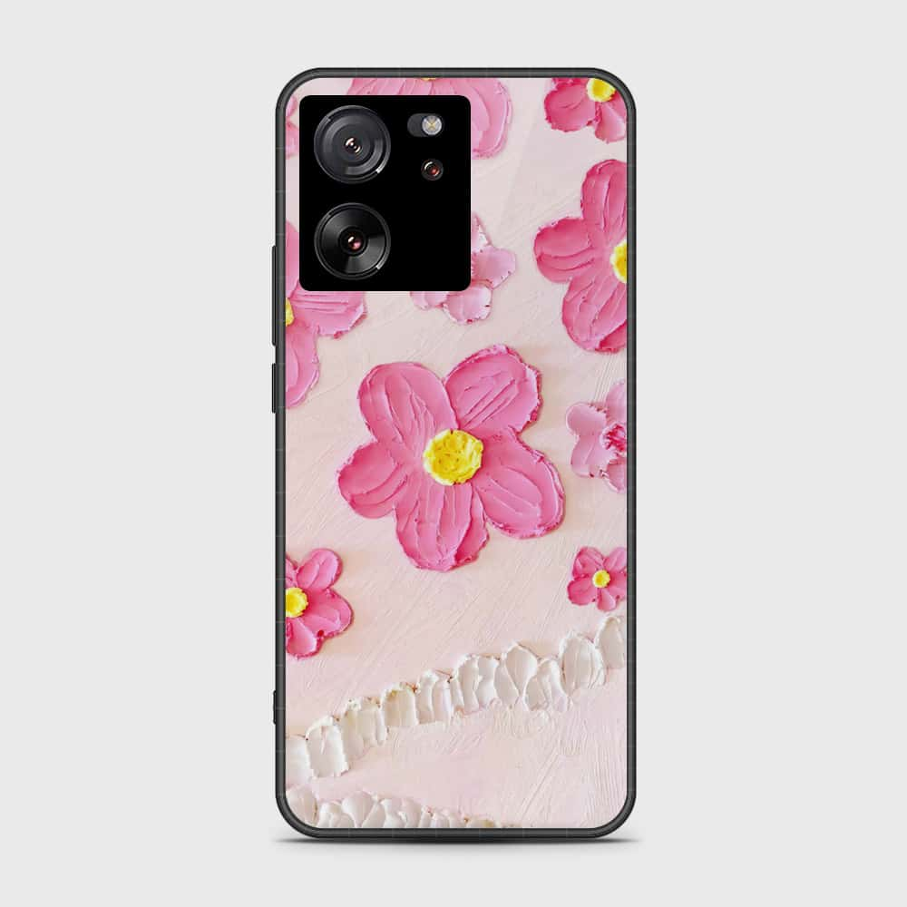 Xiaomi 13T Cover - Floral Series - Design 2 - Pink - HQ Ultra Shine Premium Infinity Glass Soft Silicon Borders Case