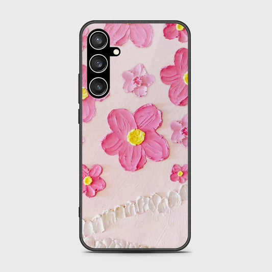 Samsung Galaxy S23 FE Cover - Floral Series - Design 2 - Pink - HQ Ultra Shine Premium Infinity Glass Soft Silicon Borders Case