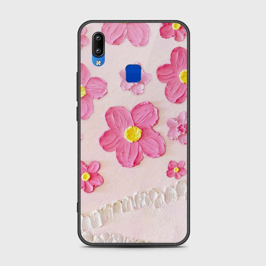 Vivo Y91i Cover - Floral Series - Design 2 - Pink - HQ Ultra Shine Premium Infinity Glass Soft Silicon Borders Case