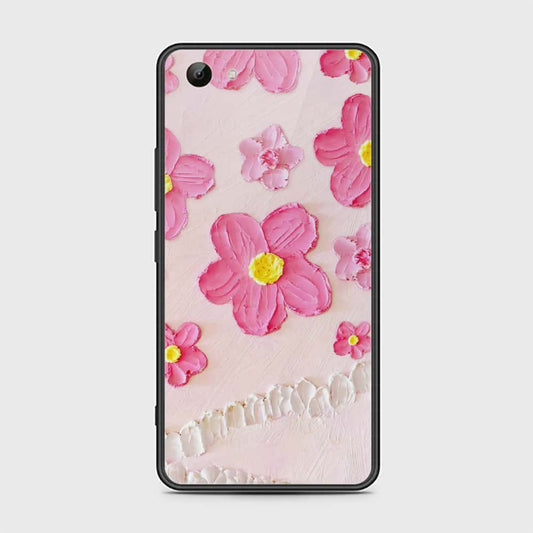 Vivo Y83 Cover - Floral Series - Design 2 - Pink - HQ Ultra Shine Premium Infinity Glass Soft Silicon Borders Case