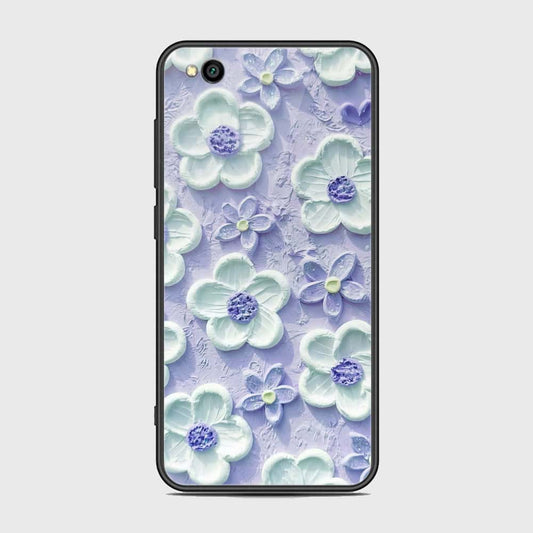 Xiaomi Redmi Go Cover - Floral Series - Design 4 - Purple & White - HQ Ultra Shine Premium Infinity Glass Soft Silicon Borders Case