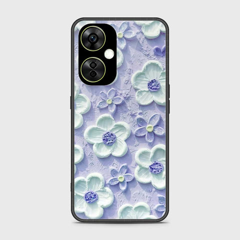 OnePlus Nord CE 3 Lite Cover - Floral Series - Design 4 - Purple & White - HQ Ultra Shine Premium Infinity Glass Soft Silicon Borders Case