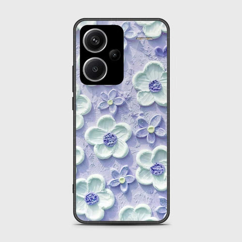 Xiaomi Redmi Note 13 Pro Plus 5G XFF Edition Cover - Floral Series - Design 4 - Purple & White - HQ Ultra Shine Premium Infinity Glass Soft Silicon Borders Case