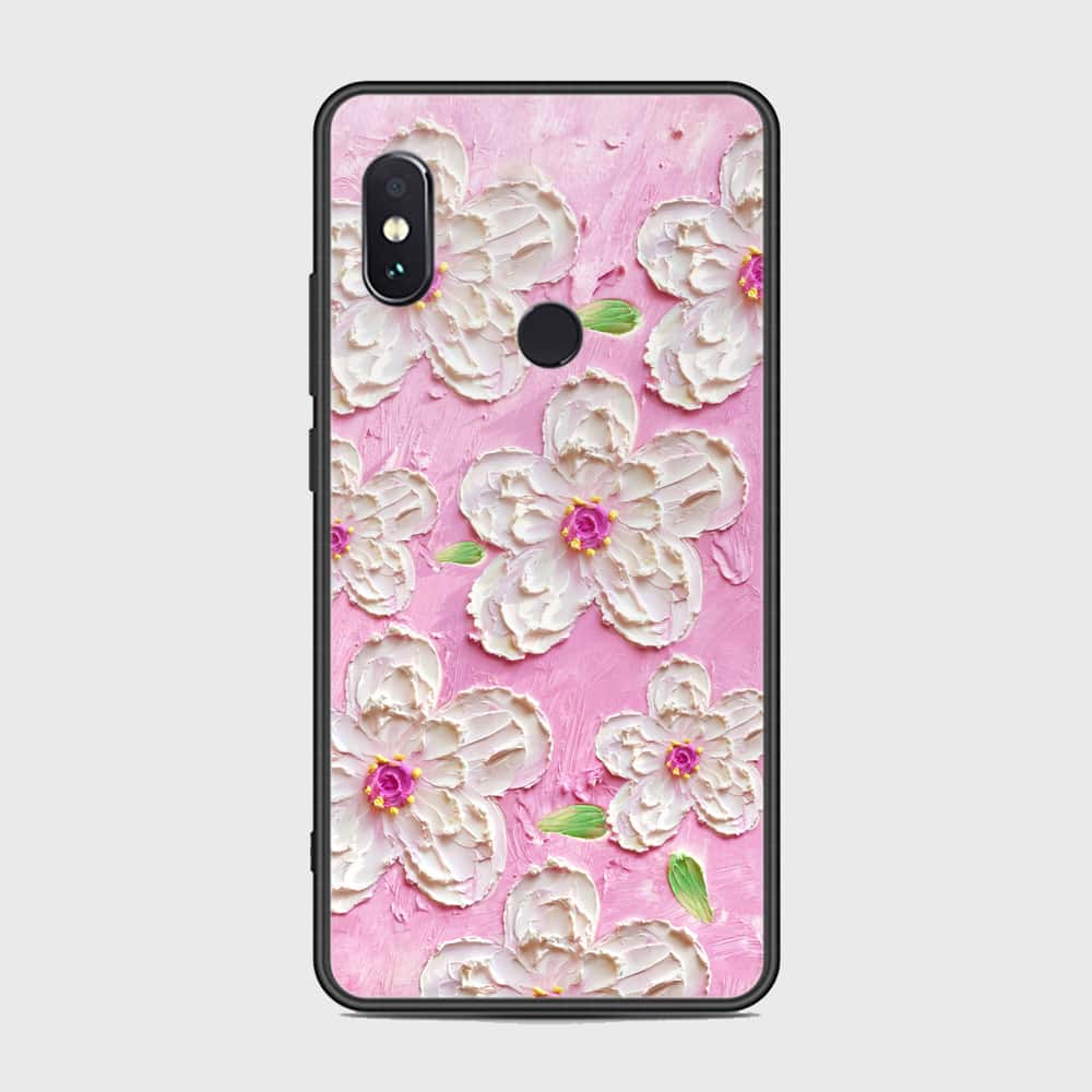 Xiaomi Redmi Note 5 AI Dual Camera Cover - Floral Series - Design 5 - Pink & White - HQ Ultra Shine Premium Infinity Glass Soft Silicon Borders Case