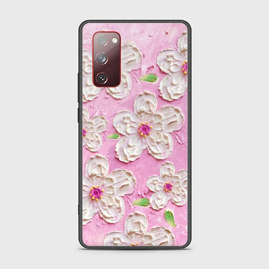 Samsung Galaxy S20 FE Cover - Floral Series - Design 5 - Pink & White - HQ Ultra Shine Premium Infinity Glass Soft Silicon Borders Case