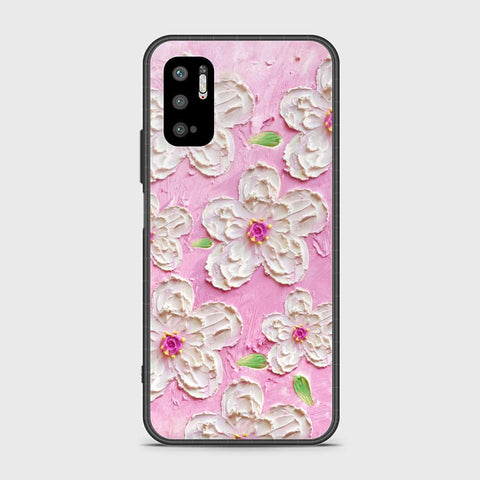 Xiaomi Redmi Note 10 5G Cover - Floral Series - Design 5 - Pink & White - HQ Ultra Shine Premium Infinity Glass Soft Silicon Borders Case