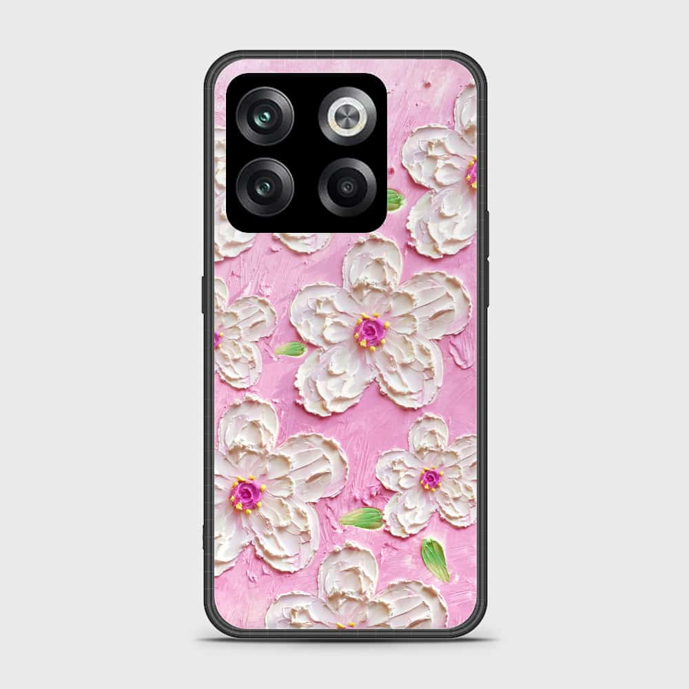 OnePlus Ace Pro Cover - Floral Series - Design 5 - Pink & White - HQ Ultra Shine Premium Infinity Glass Soft Silicon Borders Case