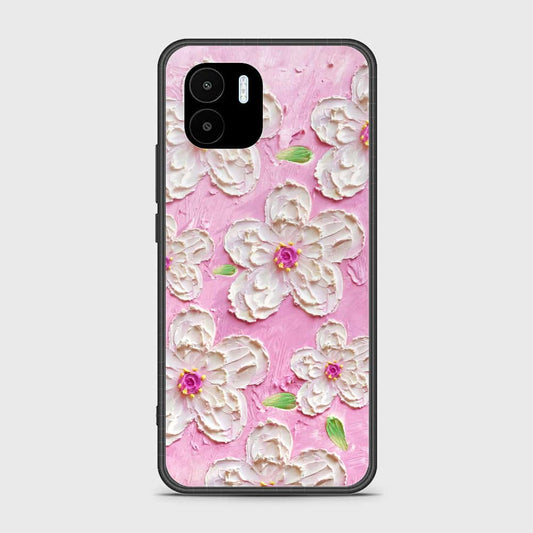 Xiaomi Poco C50 Cover - Floral Series - Design 5 - Pink & White - HQ Ultra Shine Premium Infinity Glass Soft Silicon Borders Case