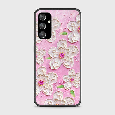 Samsung Galaxy A54 5G Cover - Floral Series - Design 5 - Pink & White - HQ Ultra Shine Premium Infinity Glass Soft Silicon Borders Case